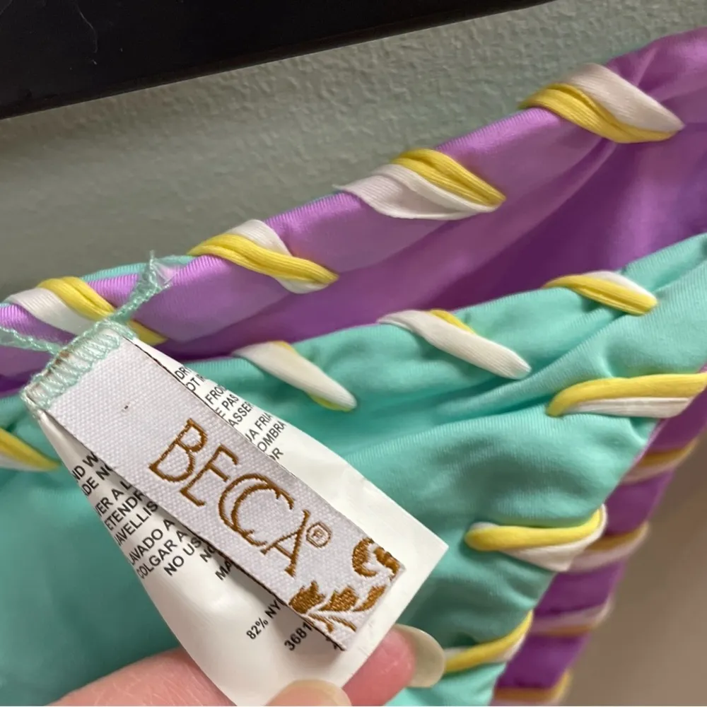 Becca Camille Side Tie Reversible Bikini Bottoms X Small New with Tags - Image 4