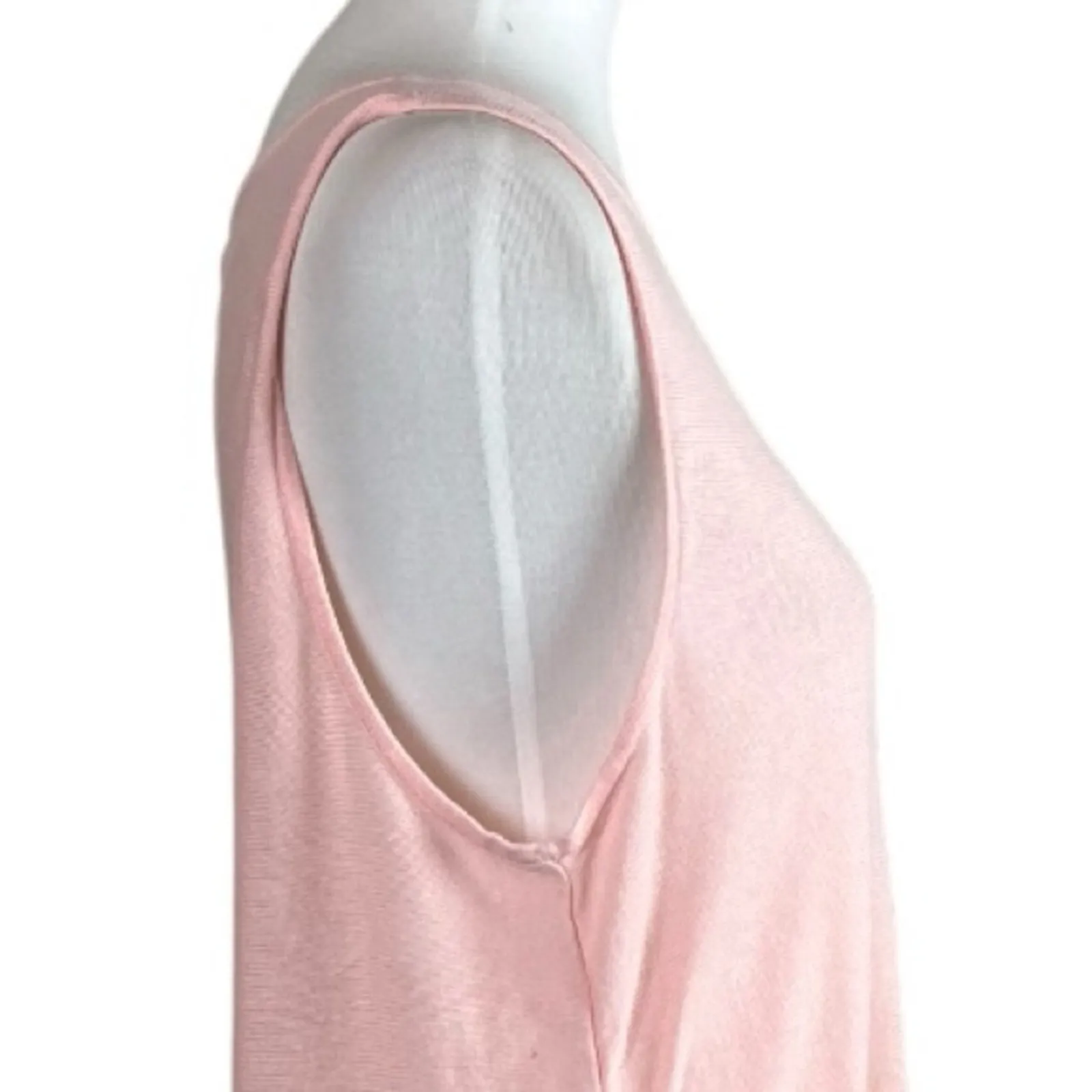 J.Jill Linen Blend Tunic Top Frayed Hem Sleeveless Pink Women’s Size Large Size M - Image 7