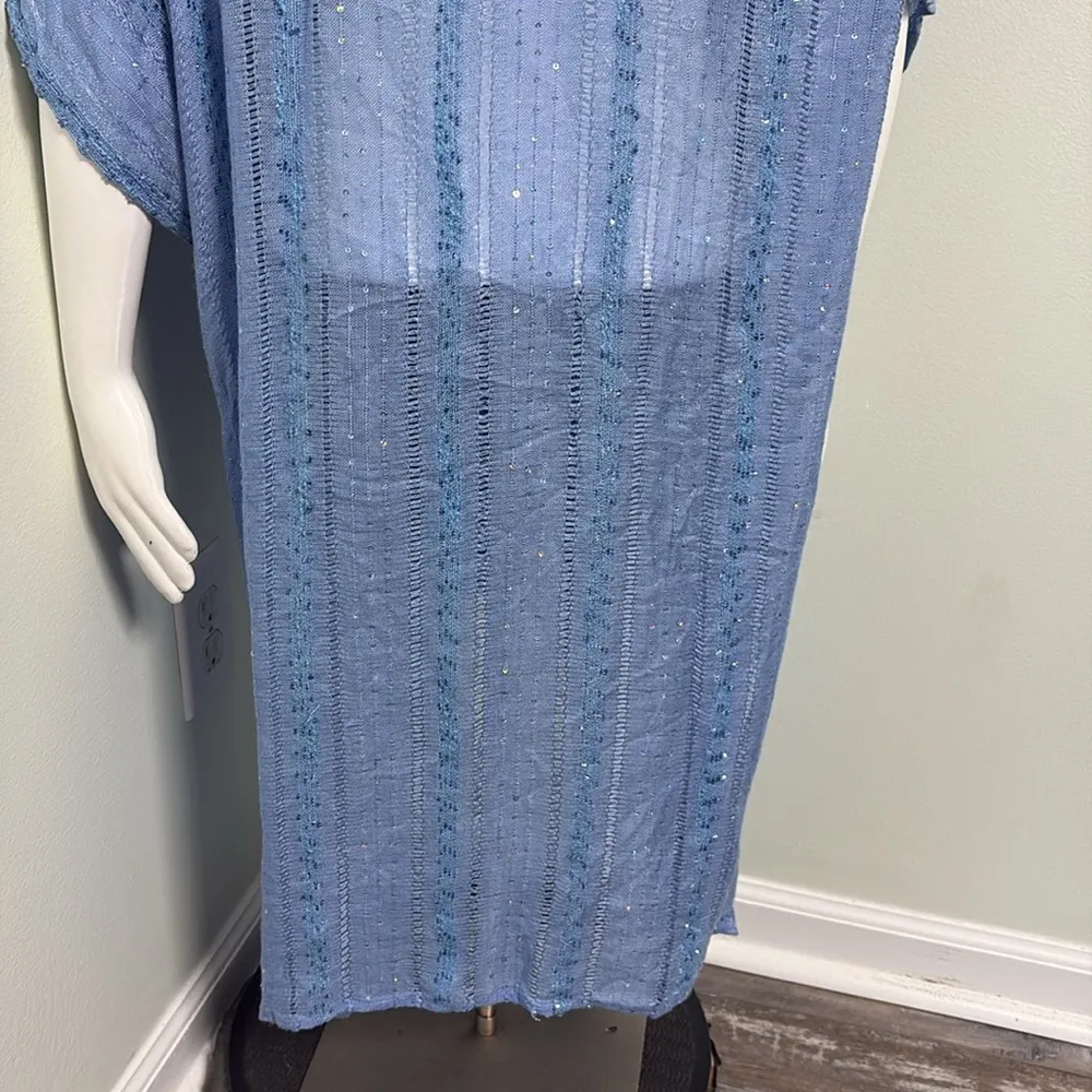 Free People day dreamin blue sequin kimono - Image 7