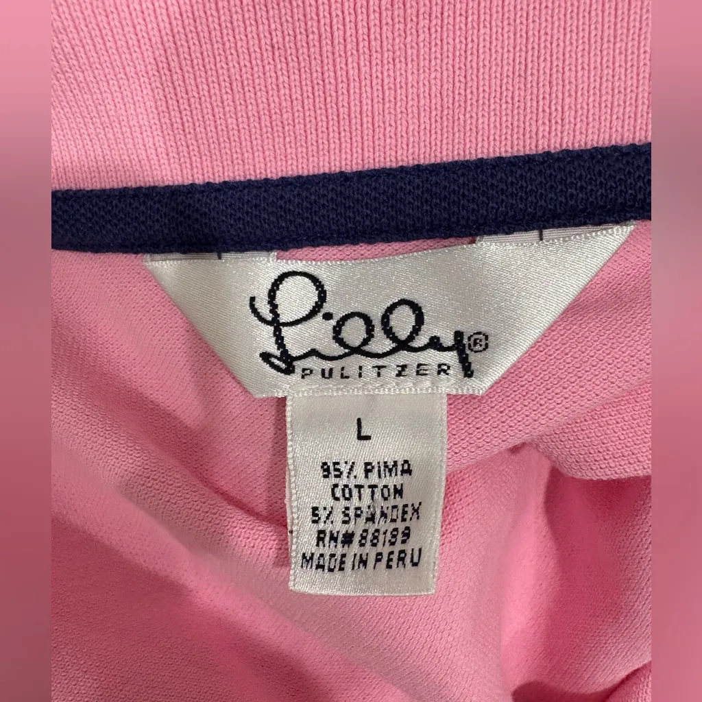 Baby Pink Vintage Lilly Pulitzer Polo - Image 4