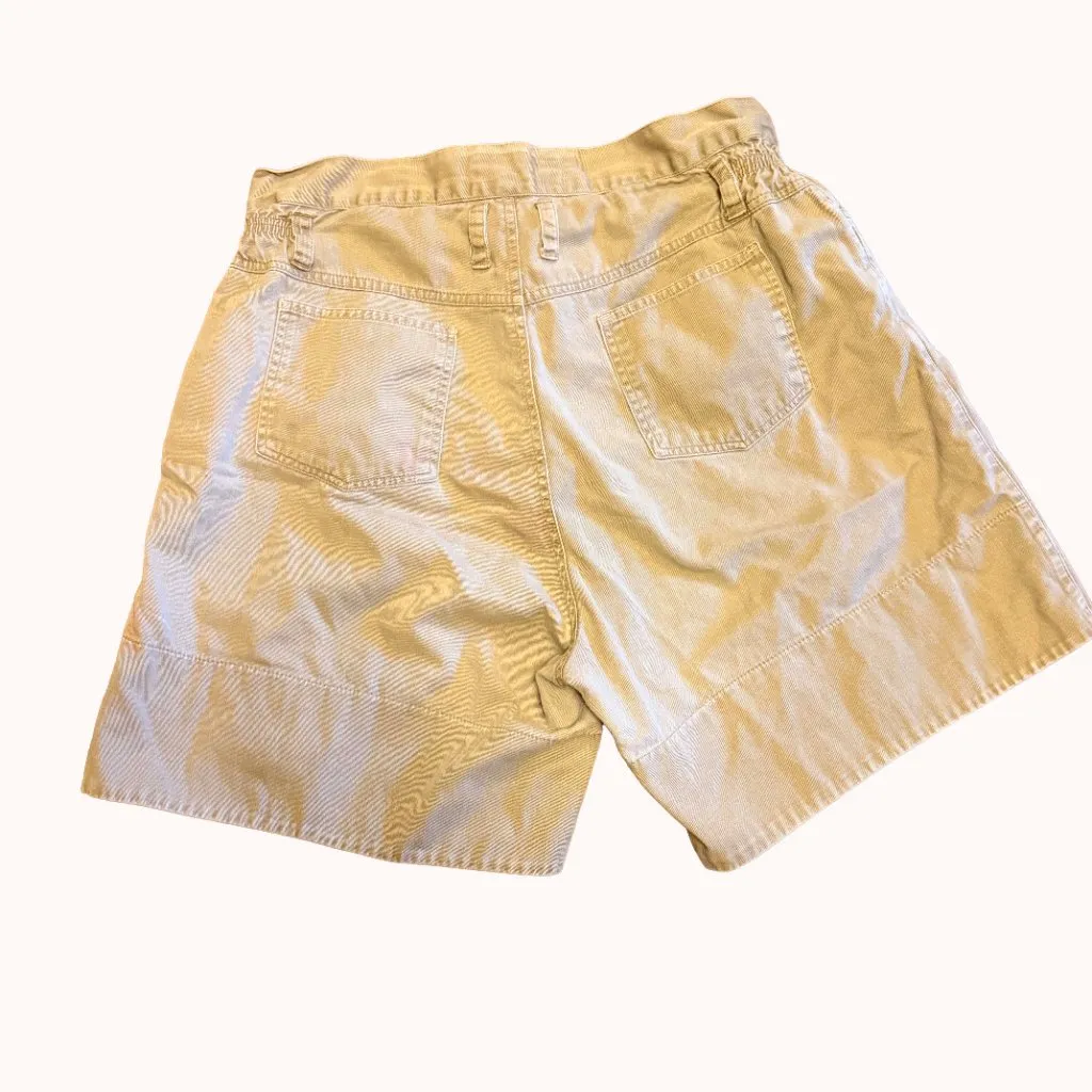 Vintage Y2K Energie Cargo Shorts Khaki Tan Cotton Elastic Waist Size L - Image 6