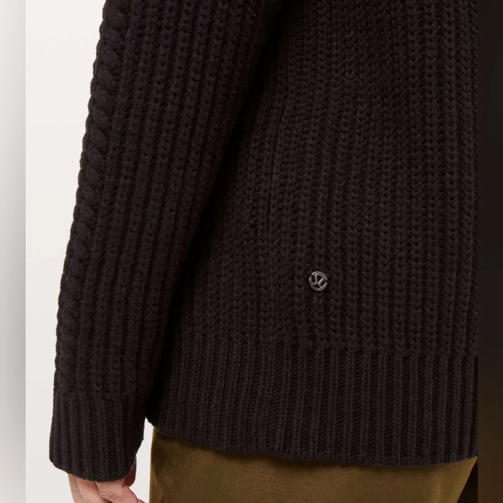 Lululemon Bring The Cozy Turtleneck Black Sweater Size 4 - Image 4