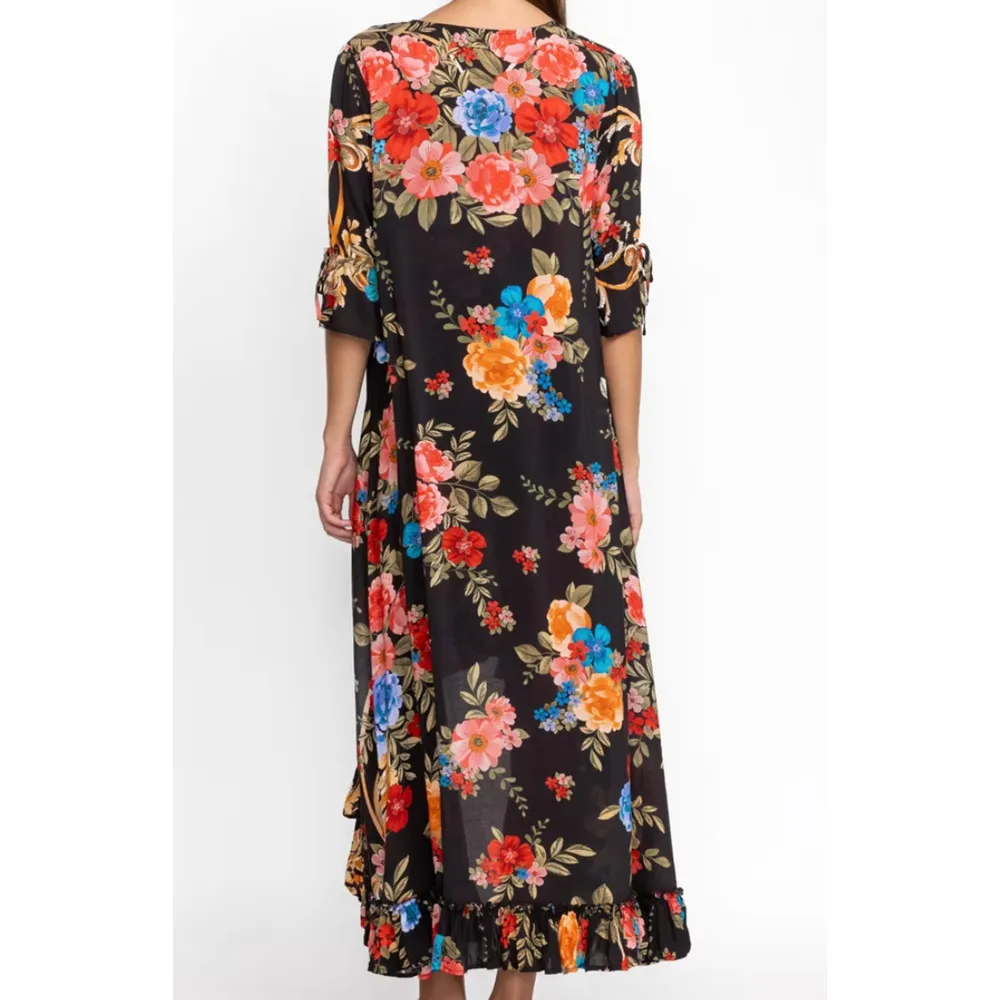 Johnny Was Royal Long Ruffle Kimono - Image 4