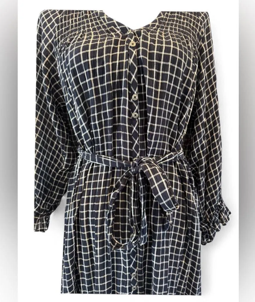 NWT Anthropologie Maeve Navy and White Sara Smocked Shirtdress - Image 8