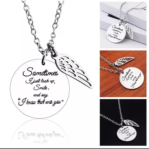 I Know That Was You Necklace, Grief Gift, Lost Loved One Gift, Daily Reminder, Silver - Image 2