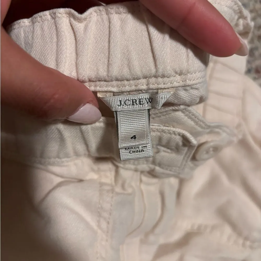 J. Crew Linen Cotton Pant in Sunwashed Sand- Size 4 - Image 4