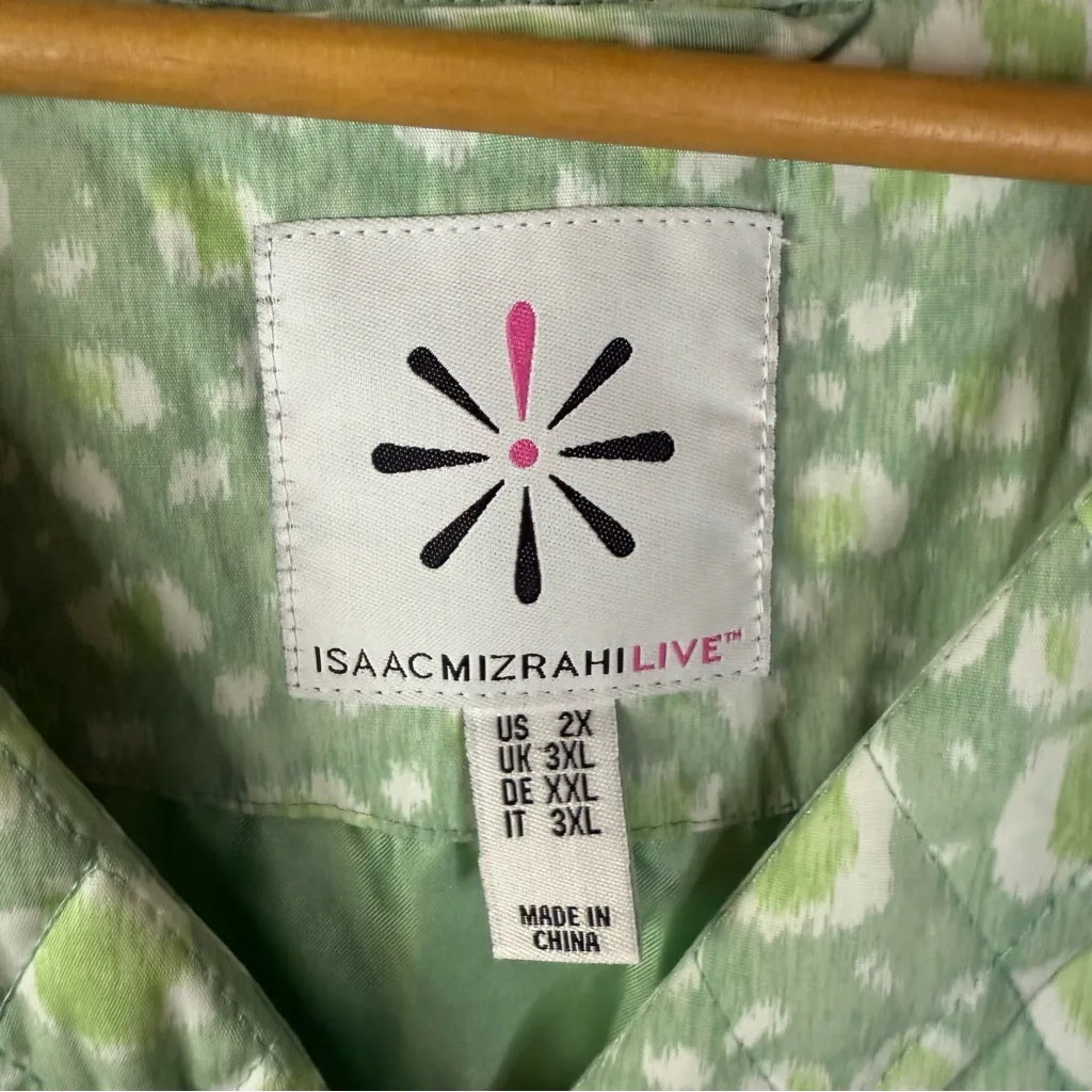 Isaac Mizrahi‎ Live! Quilted Cotton 2X Vest Jacket Pale Aloe New Outdoor - Image 3