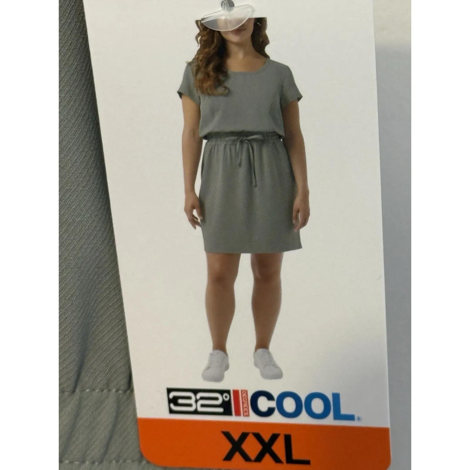 32 Degrees Cool Dress 2X Shadow Green Soft Twill Drawstring NWT - Image 5