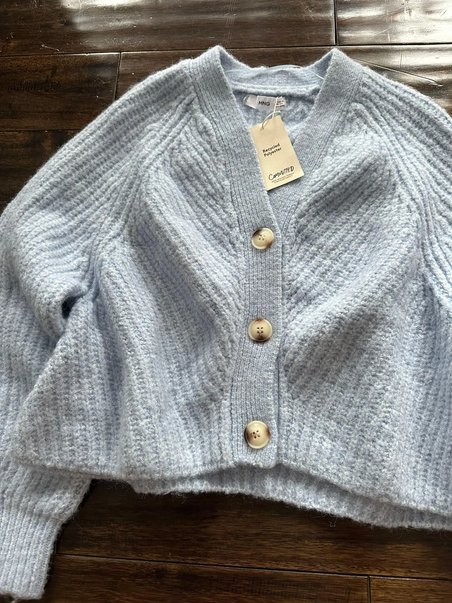 Mango Cropped Knit Cardigan - Image 4