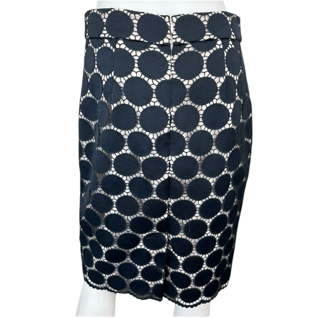 Kate Spade Navy Eyelet Pencil Skirt Size 4 - Image 3