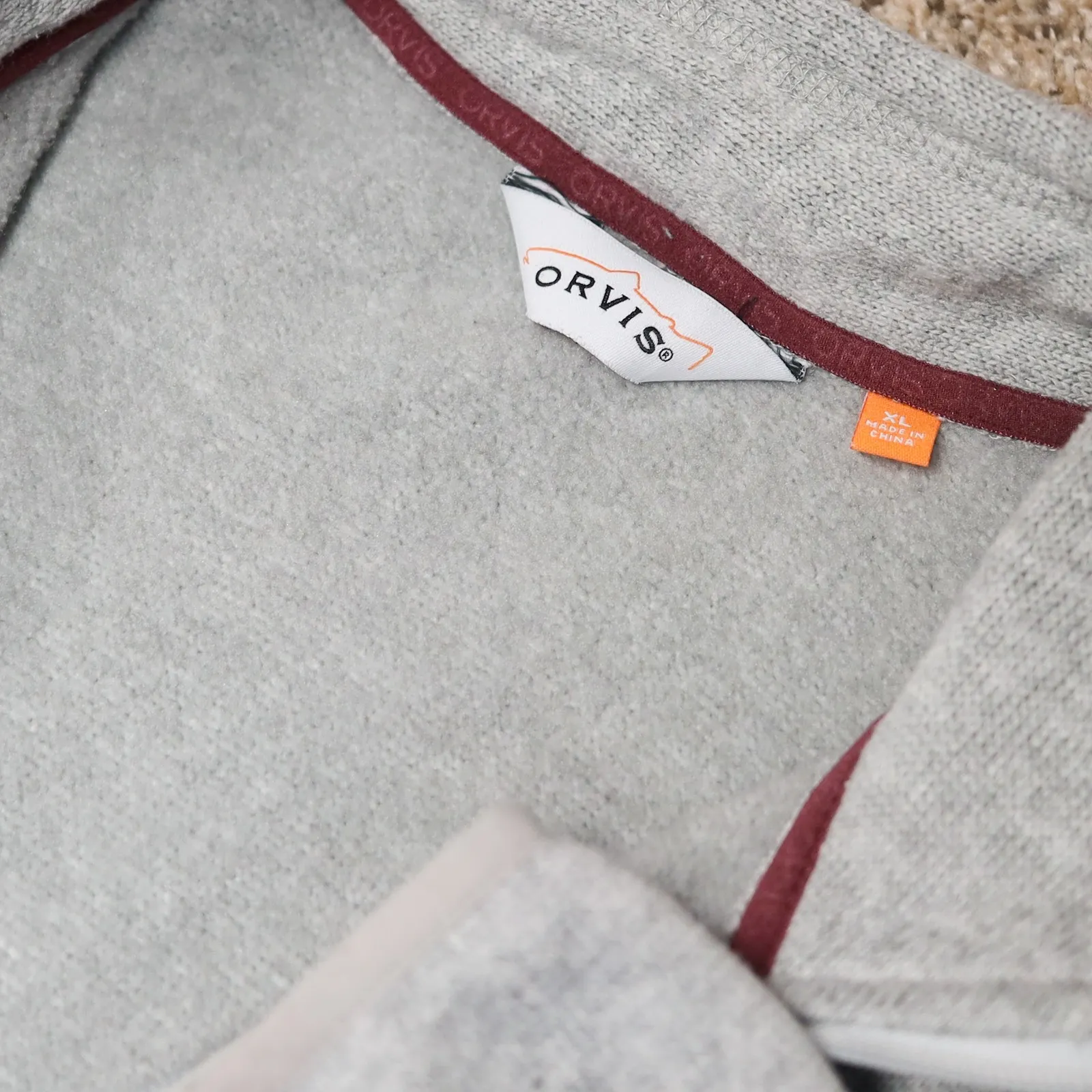 ORVIS Womens Full Zip Fleece Jacket Gray Size XL - Image 2