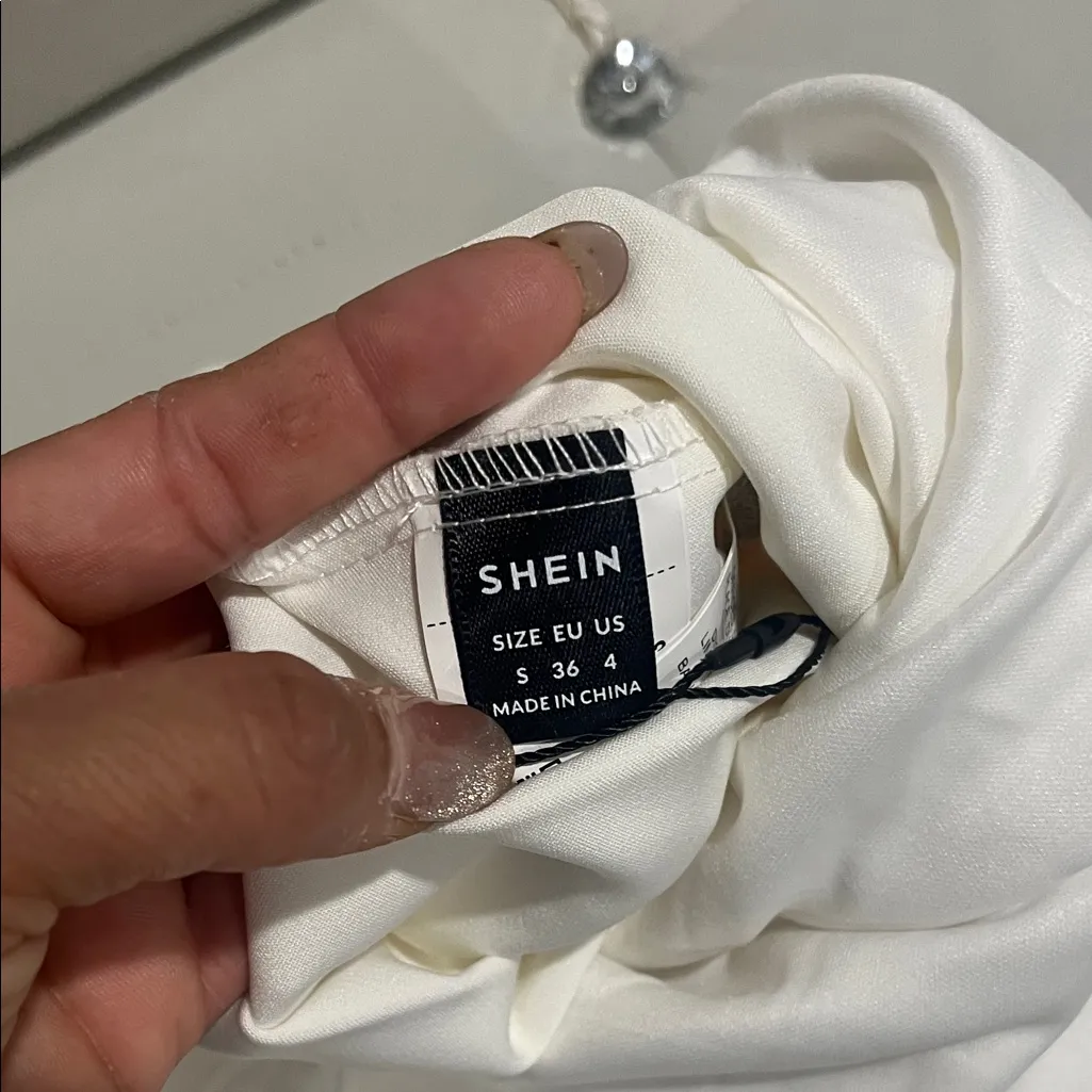 SheIn  Chic White One-Shoulder Dress - Image 6