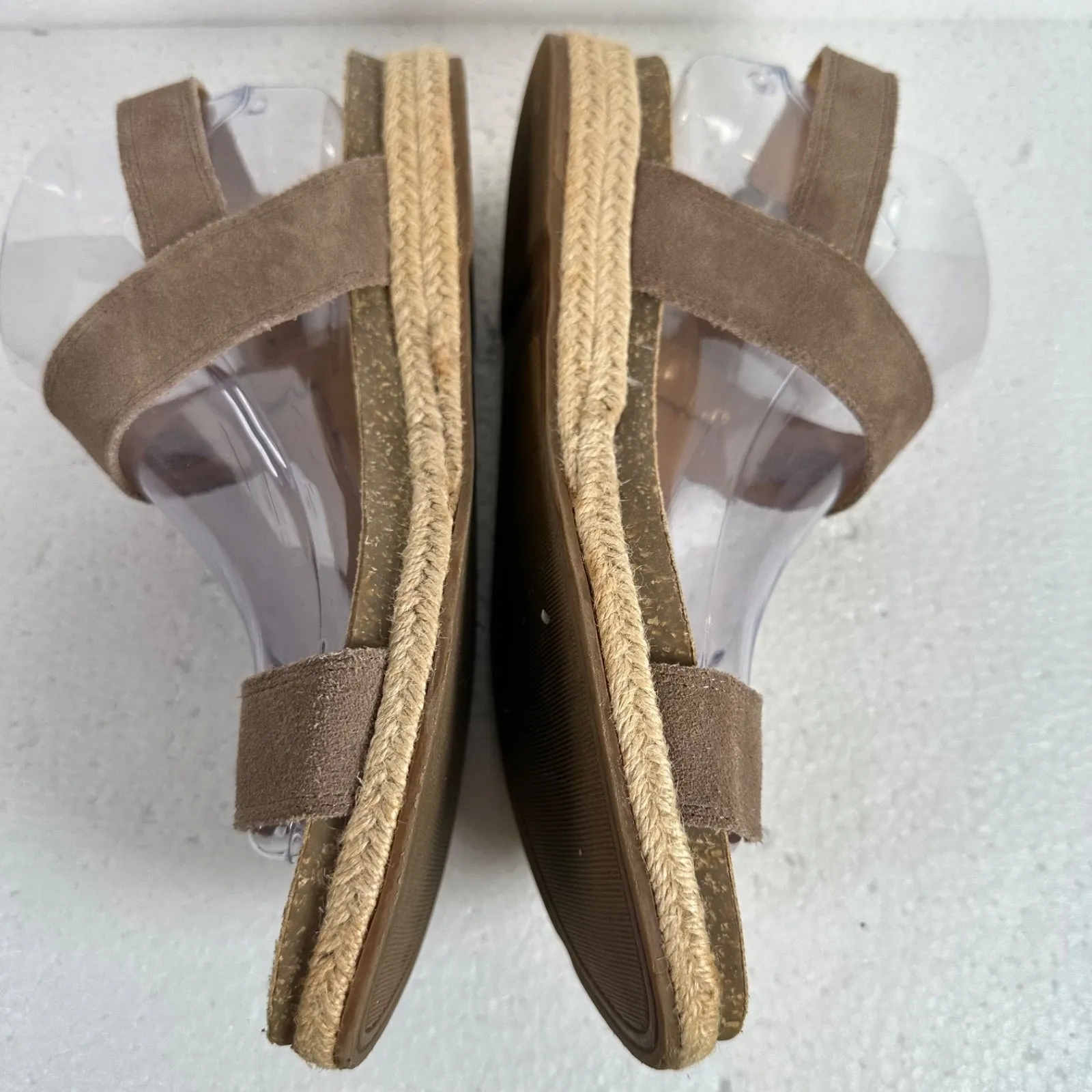 Lucky Brand Gadine Espadrille Sandal Women's 8.5M Tan Suede Ankle Strap Open Toe - Image 7