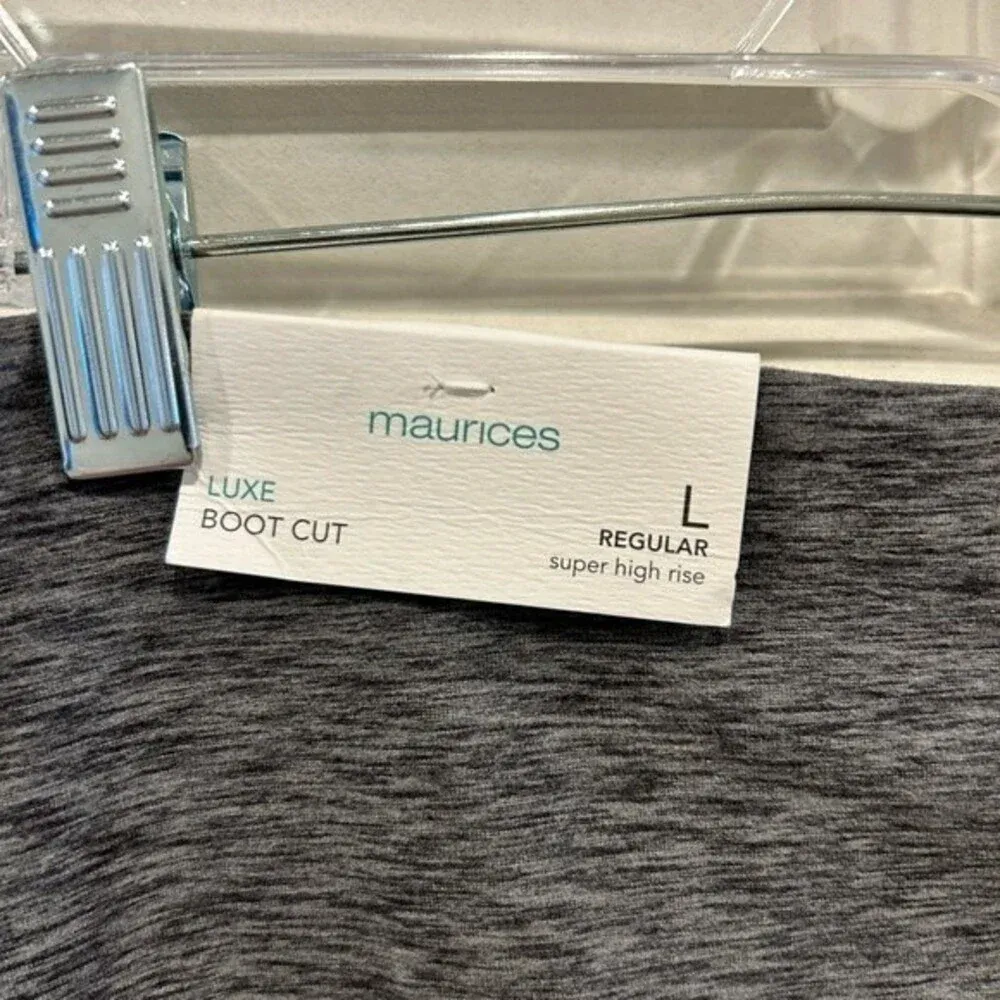 Maurices Gray Super High Rise Luxe Bootcut Leggings‎ size L - Image 6