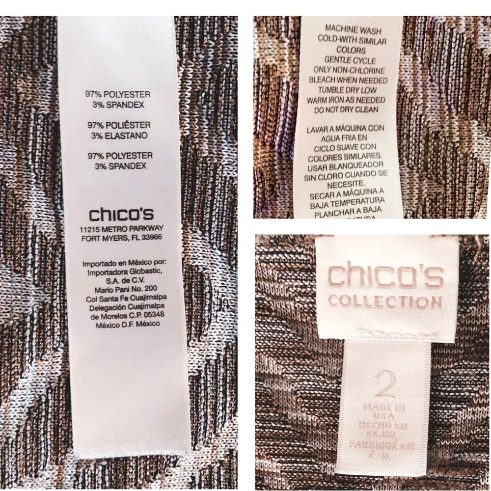 Chico’s brown & beige textured cardigan - Image 7