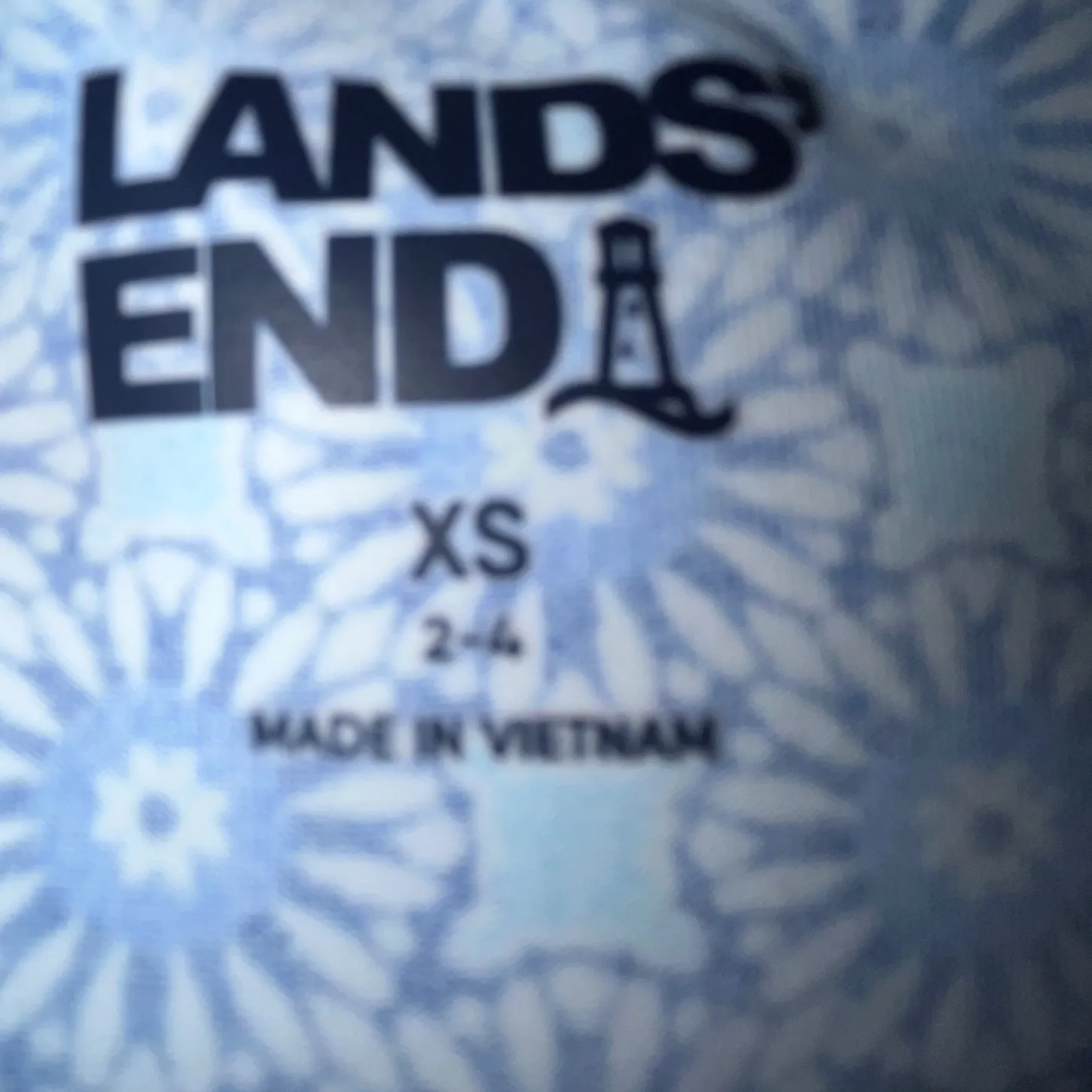 Lands End Floral Print Quarter Zip Long Sleeve‎ Mock Neck Top XS - Image 5