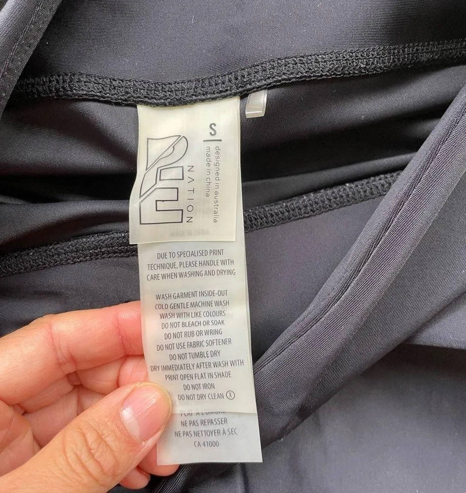 NWOT PE Nation Motion Strike black/blue/yellow/white high waisted legging Sz S Black - Image 4