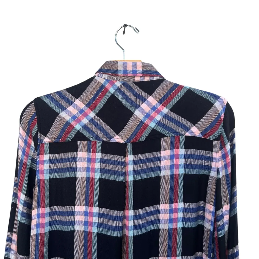 Rails  Hunter Black Melon Aqua Plaid Button Down Shirt XS - Image 9