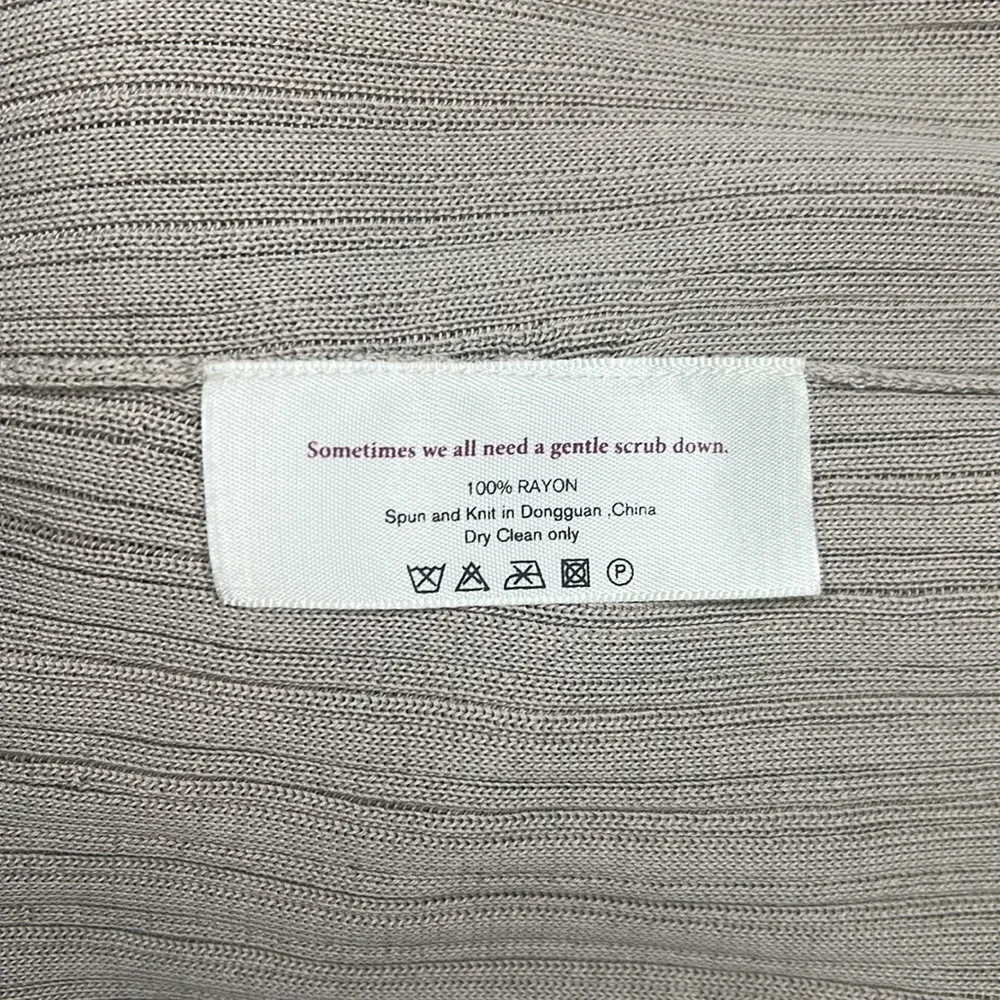 MM Lafleur Graham Sheer Ribbed Cardigan In Birch Size Medium - Image 10