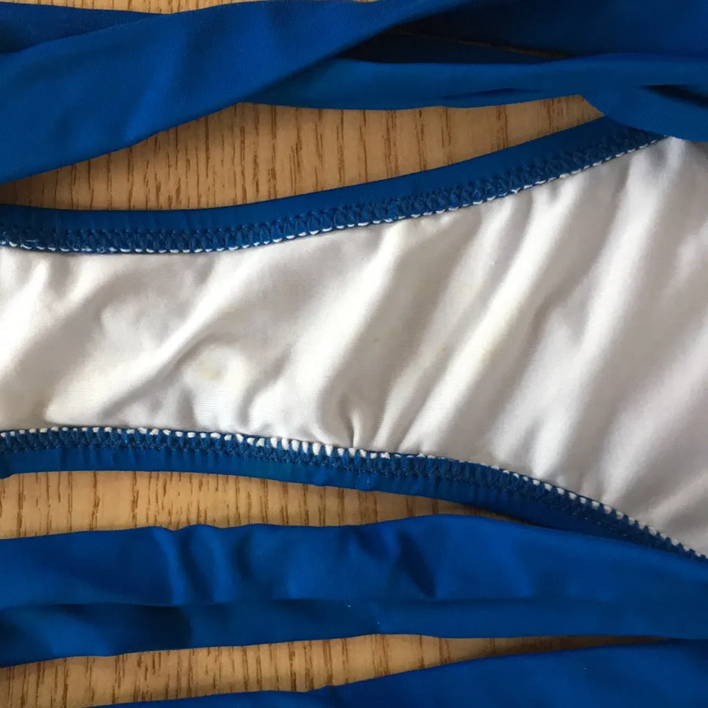 Womens Zaful 2Pc Sexy Bikini Swimsuit Cheeky Tealish Blue Size 6 - Image 5