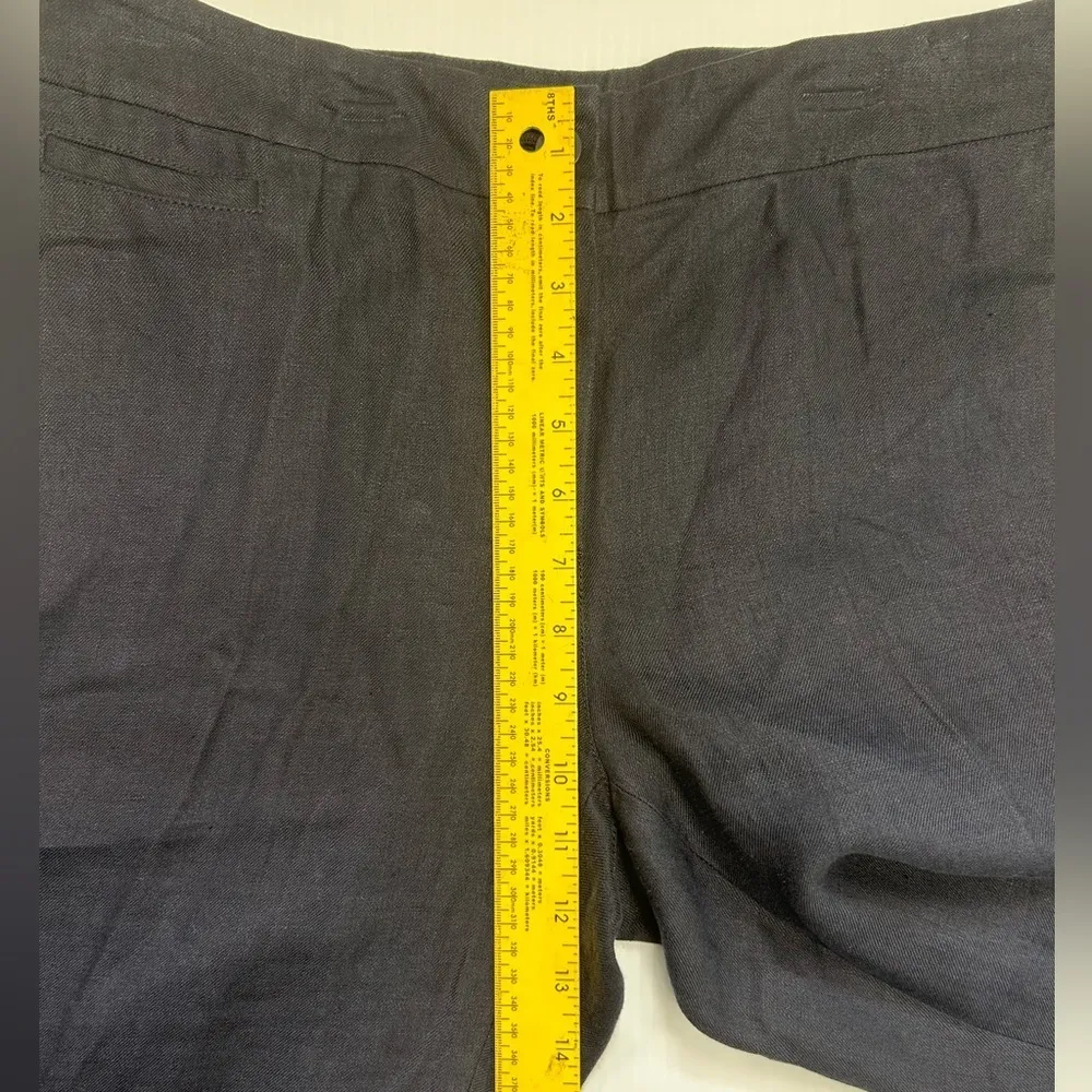 Eileen Fisher 100% Linen Navy Blue Wide Leg Pants Size Small EUC Linen Linen - Image 8