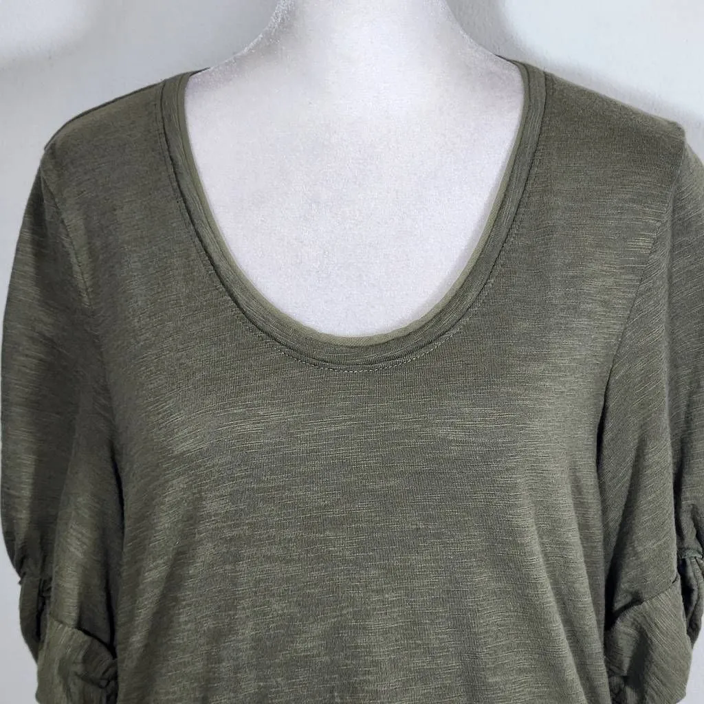 White House Black Market Army Green Tee Size Small Army Green T-Shirt - Image 3