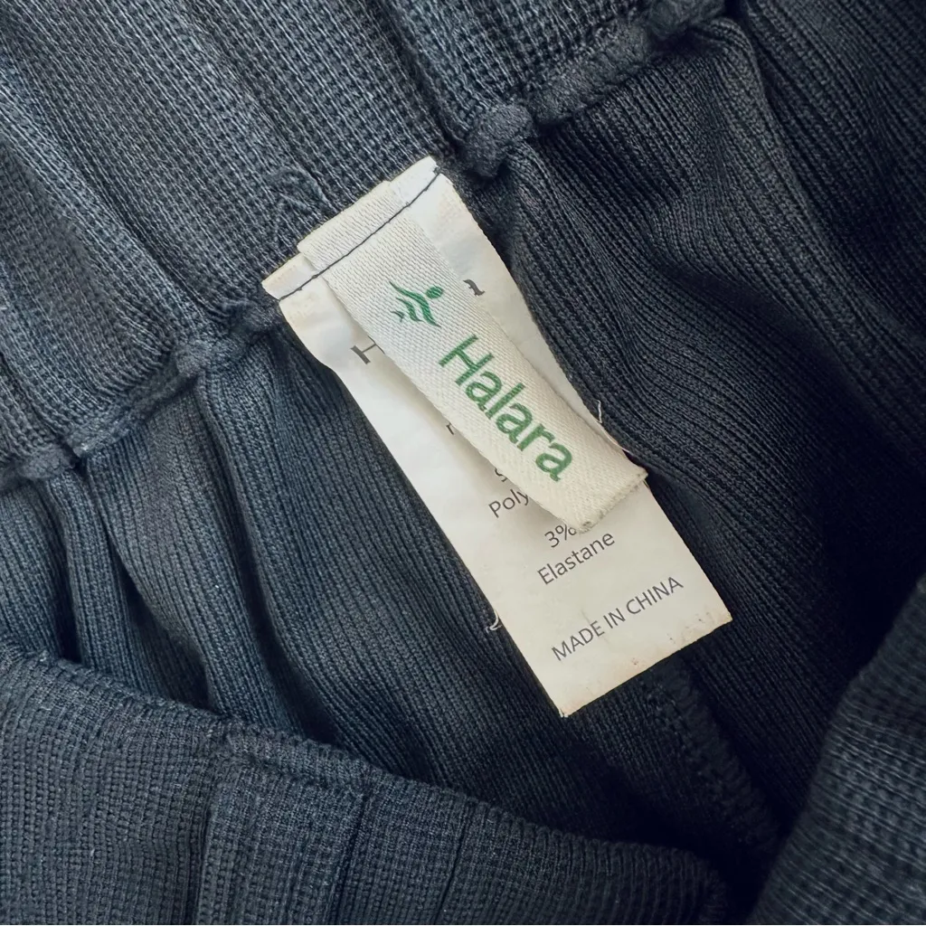 HALARA Breezeful High Waisted Wide Leg Quick Dry Work Pants Pockets Black Size S - Image 9