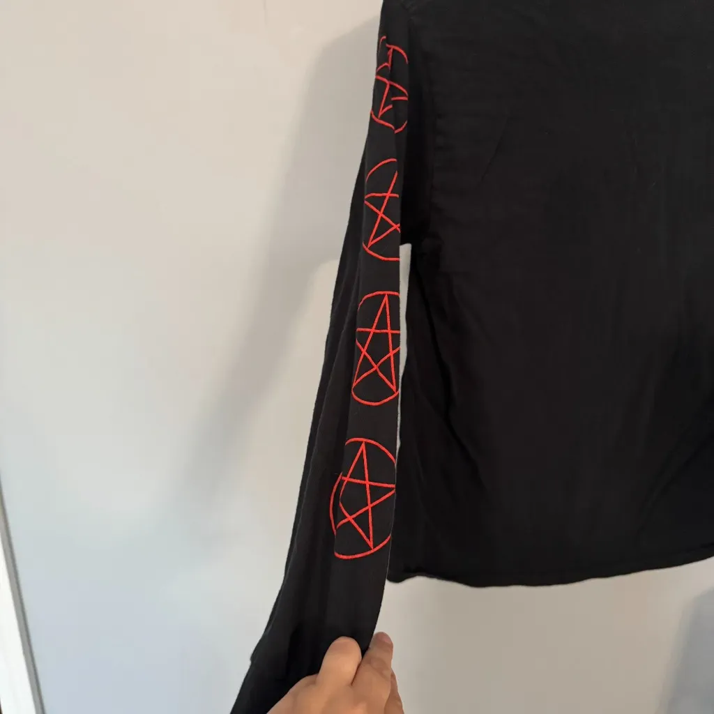 Steven Rhodes Black Long Sleeve Tee Shirt Let's Summon Demons Adult Size Small - Image 6