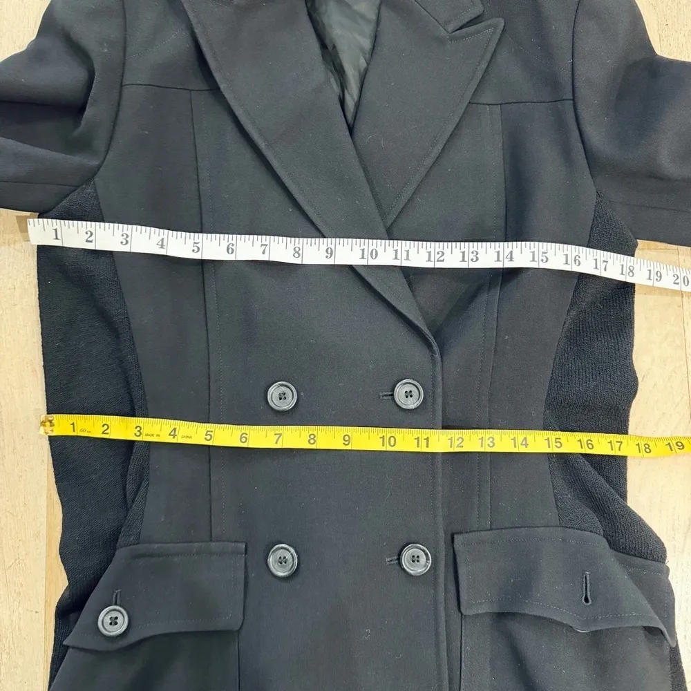 Dries Van Noten 100% wool tailored black blazer with longer contrast back panel - Image 8