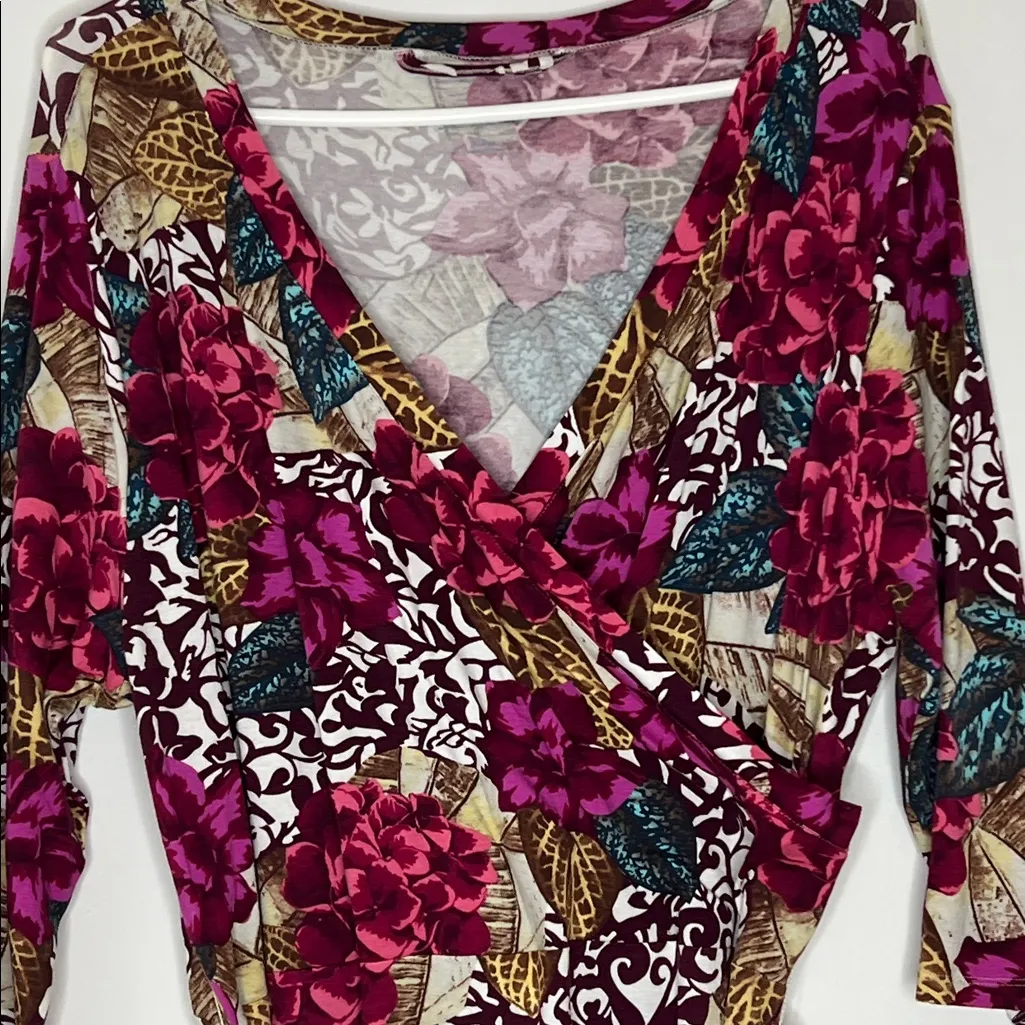 Soft Surroundings Floral Wrap Dress - Image 7