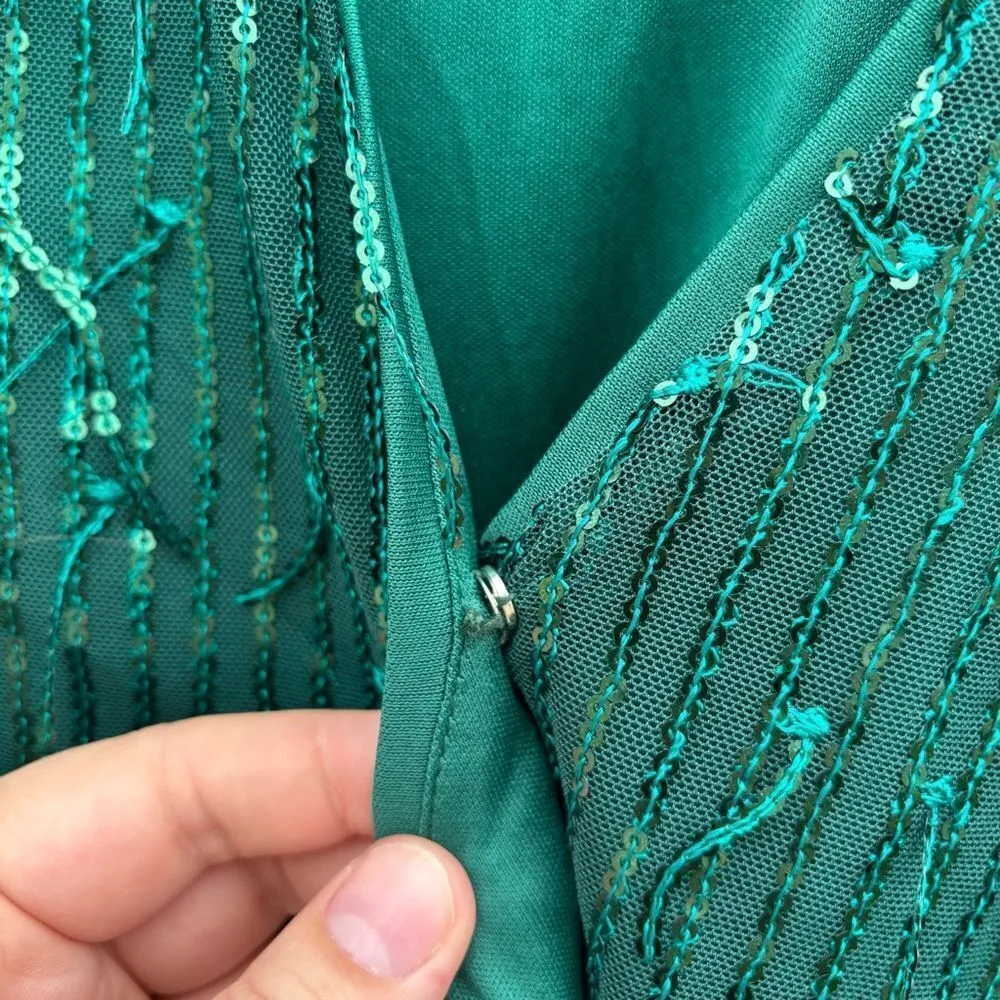 Lulu’s Always Partying Emerald Green Sequin Romper NWT XL - Image 7
