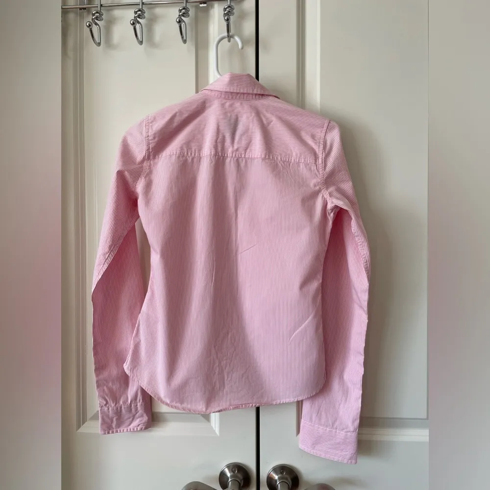 Abercrombie & Fitch Pink and white striped oxford brouse - Image 2