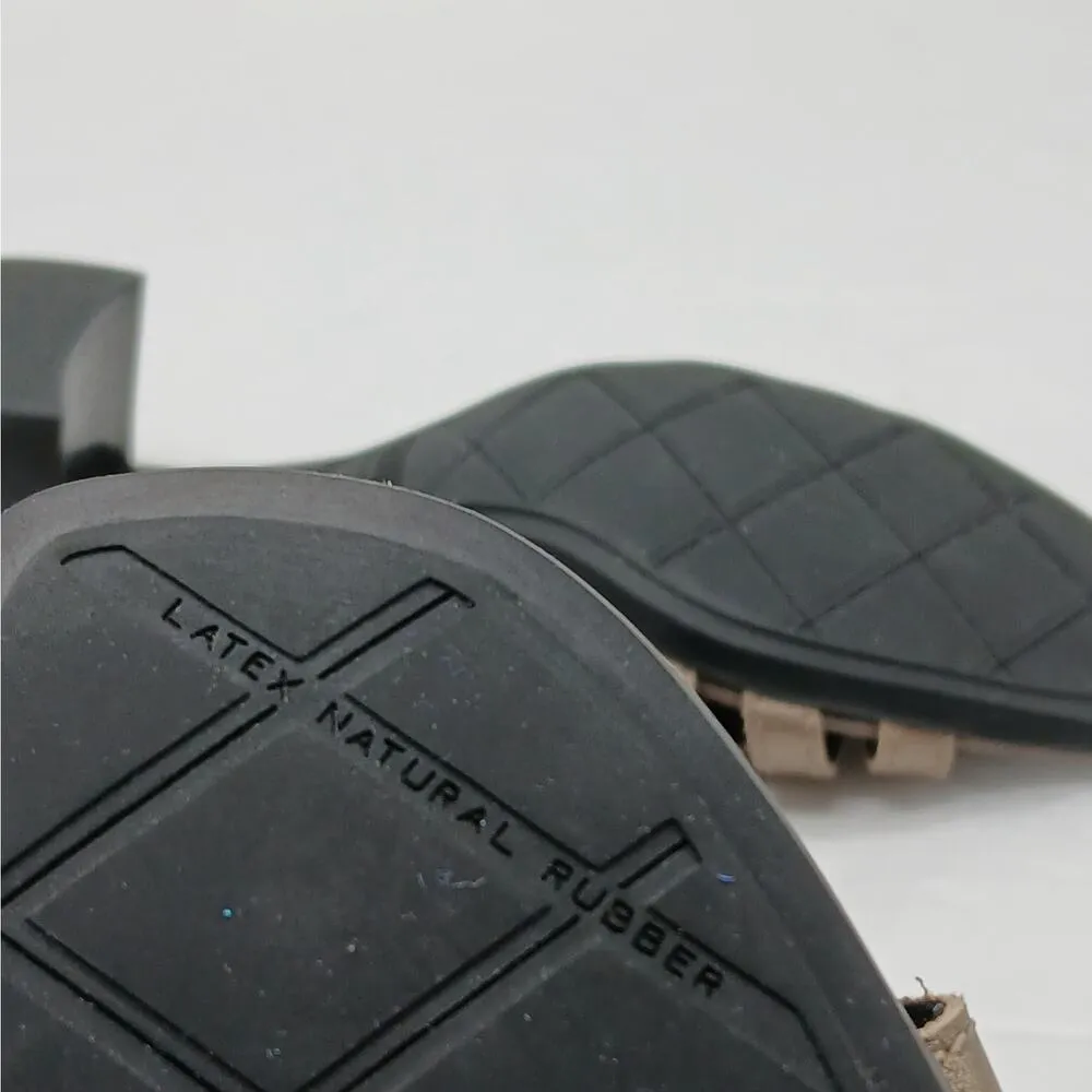 Munro Hallie Strappy Sandal Womens 6M Taupe . Metallic Leather Block Heel Shoes - Image 8