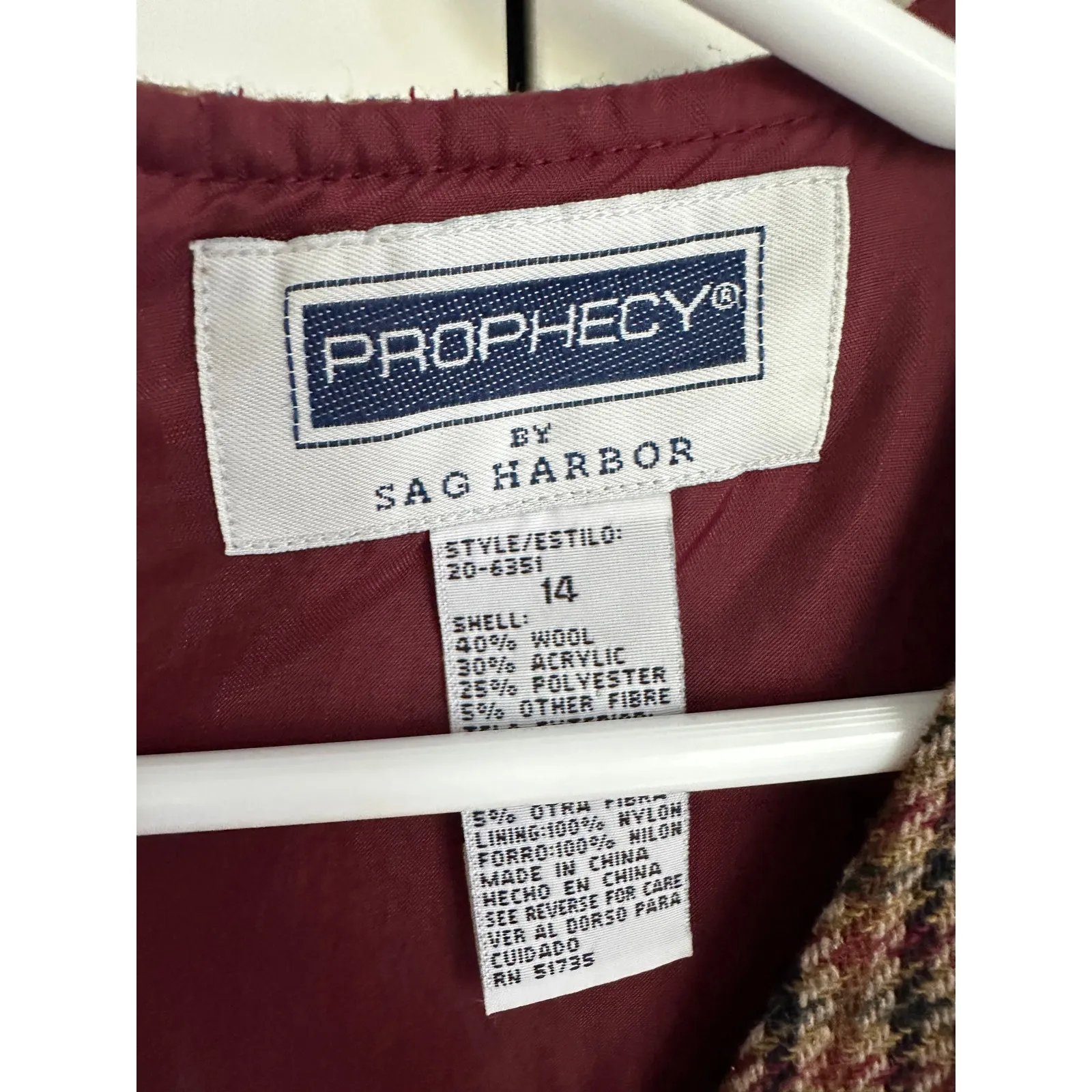 Vintage Womens Jumper Dress Size 12/L Houndstooth Prep Twee Academia Fall Brown - Image 3