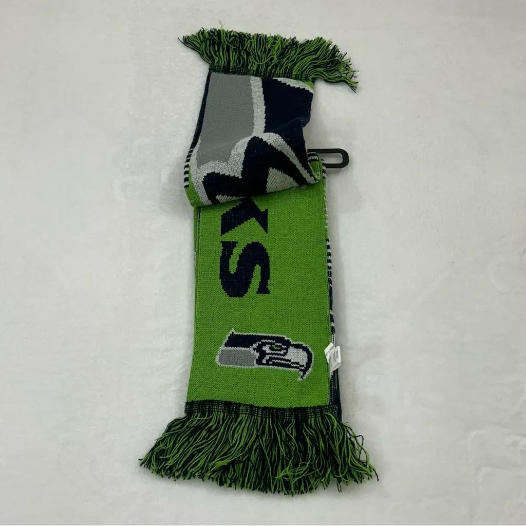 Seattle Seahawks NFL Football FOCO Team Logo Acrylic Winter Scarf Scarve Unisex - Image 2