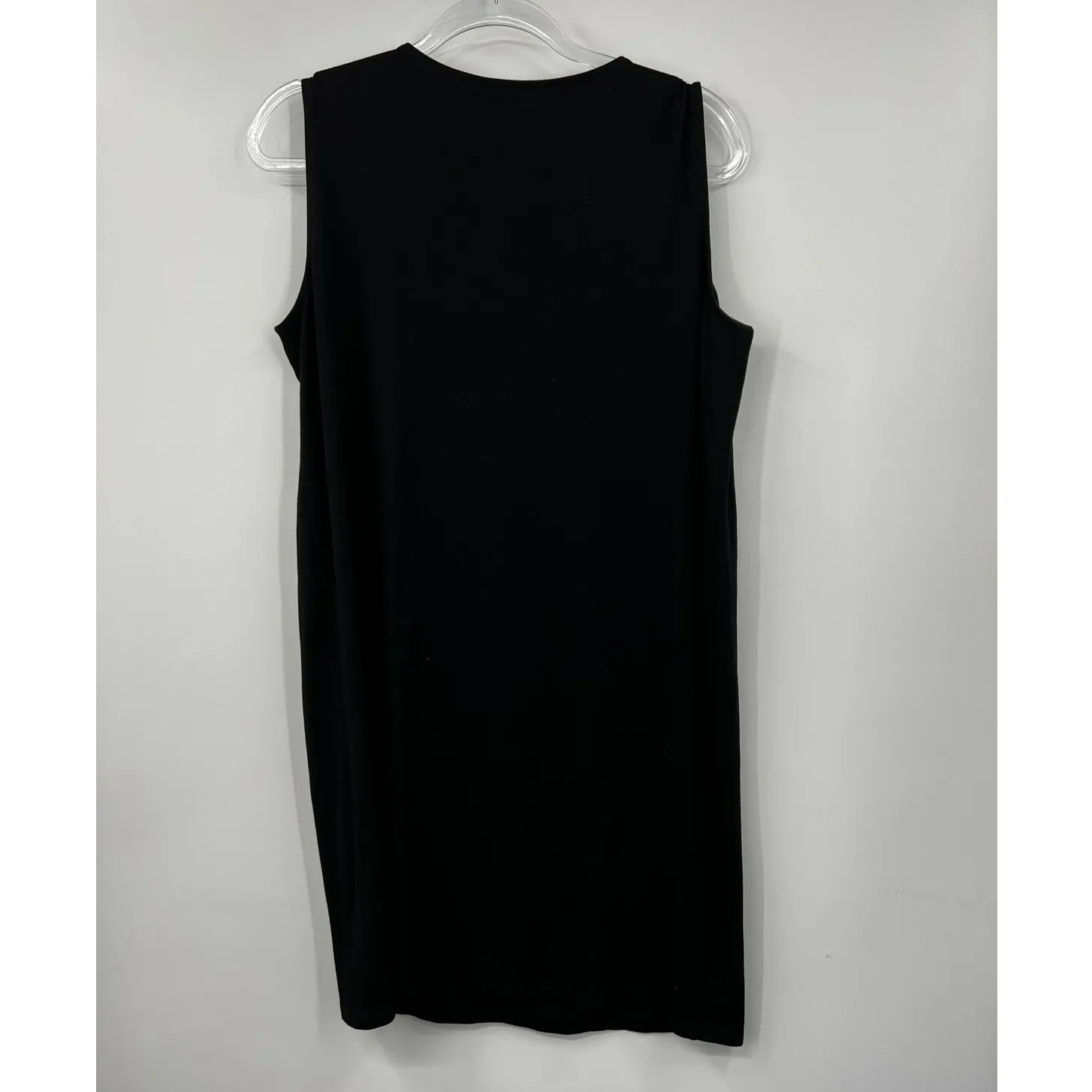 Eileen Fisher Dress Womens Jewel Neck Tank Shift‎ Sleeveless Black Size Medium - Image 6