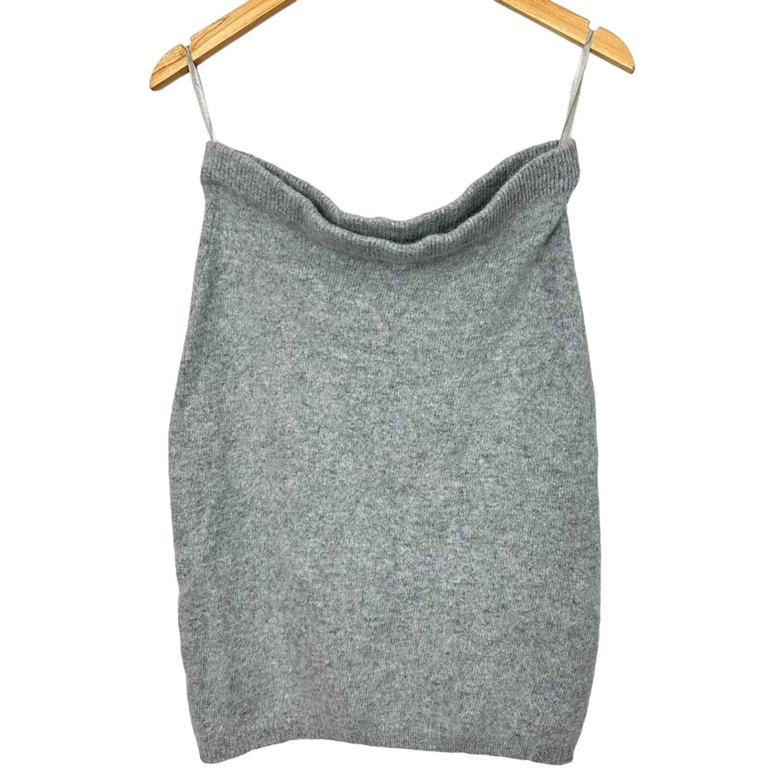 Vintage Valerie Stevens Angora Wool Blend Heathered Gray Pencil Skirt Medium - Image 2