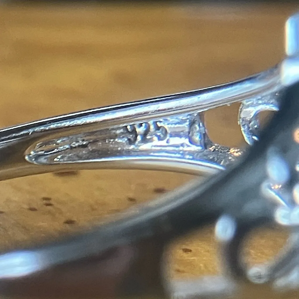 Sky Blue Topaz Marquise Ring Size 8 Silver - Image 6