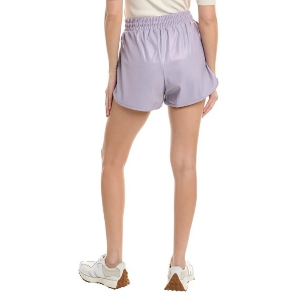 NWT 7 For All Mankind womens Elastic Side Slit Short Purple Medium - Image 3