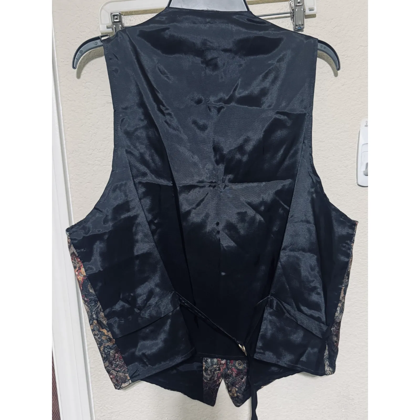 Vintage Spindle River Classics Western Vest Paisley Satin Mens Size L USA Size L - Image 5