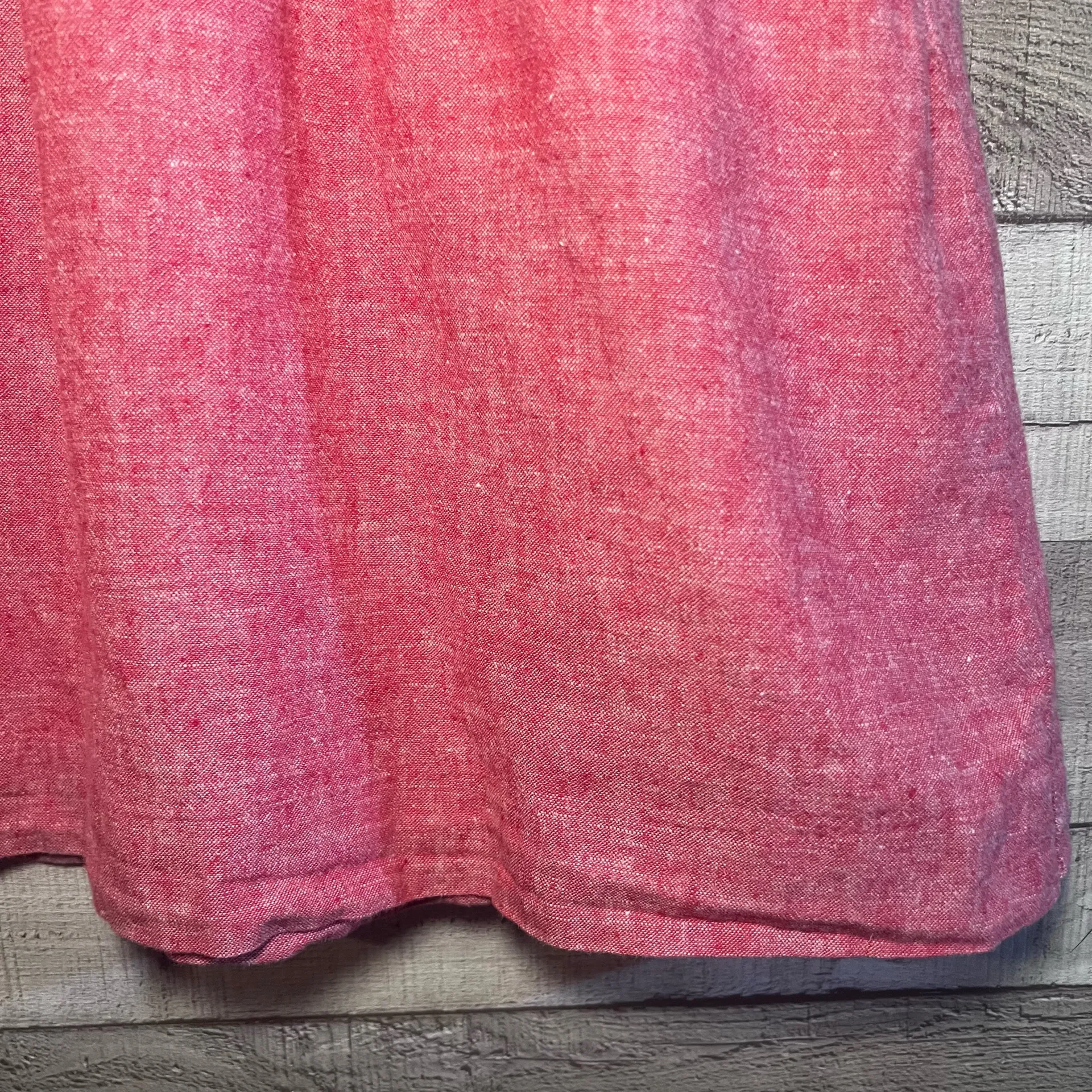 Loft Red Linen Blend Pull On A-Line Skirt - Image 3