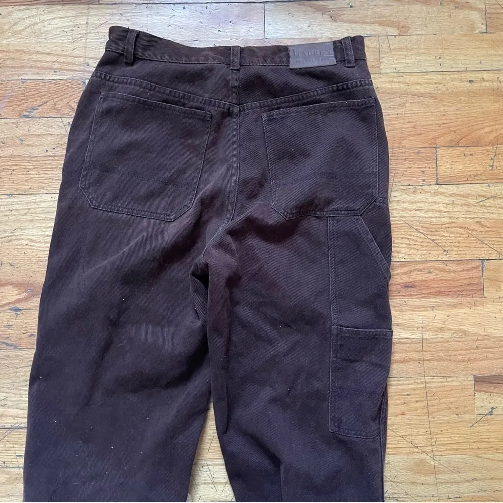 Lauren Ralph Lauren Brown Corduroy Carpenter Pants Size 10 - Image 8