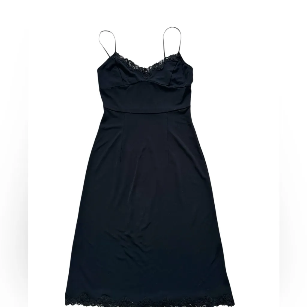 Express Black Lace Detail Chemise - Image 2