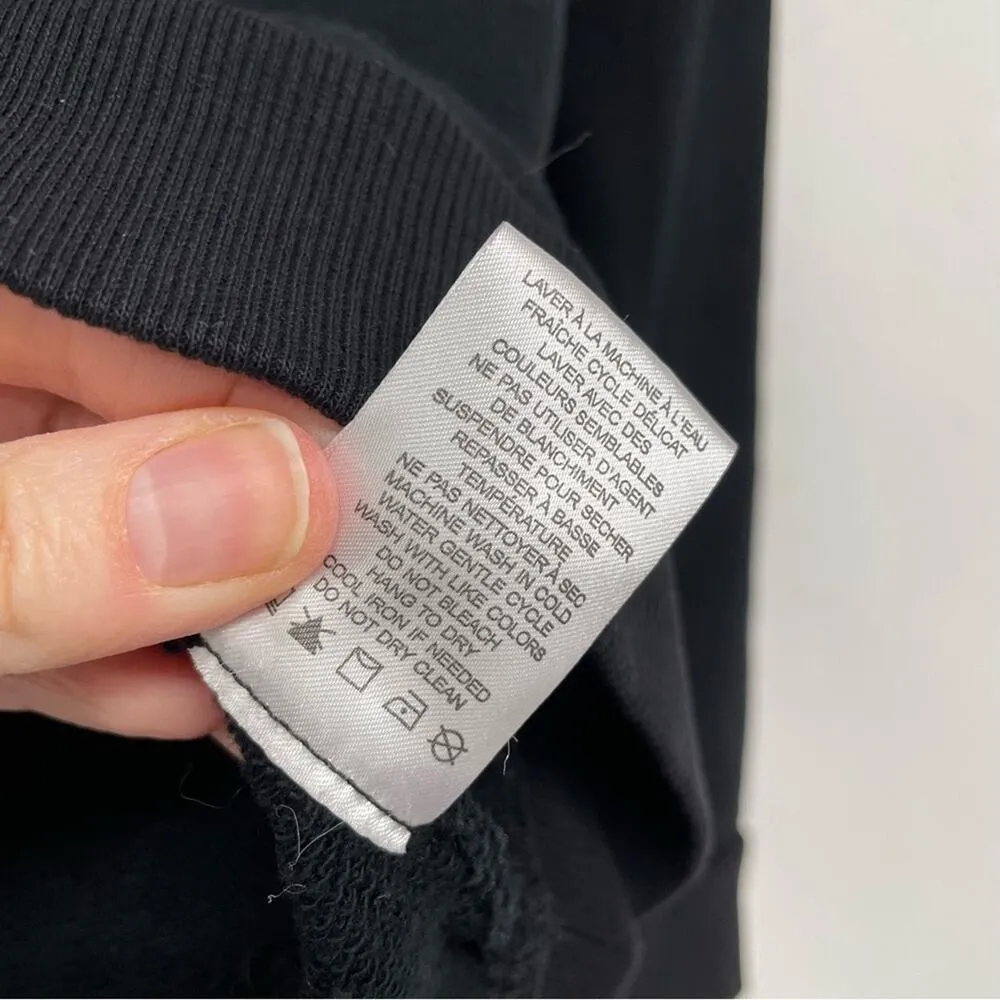 Carolina Belle Black Crew Neck Sweater w/ White Contrast Cuffs Womens XS Preppy - Image 4