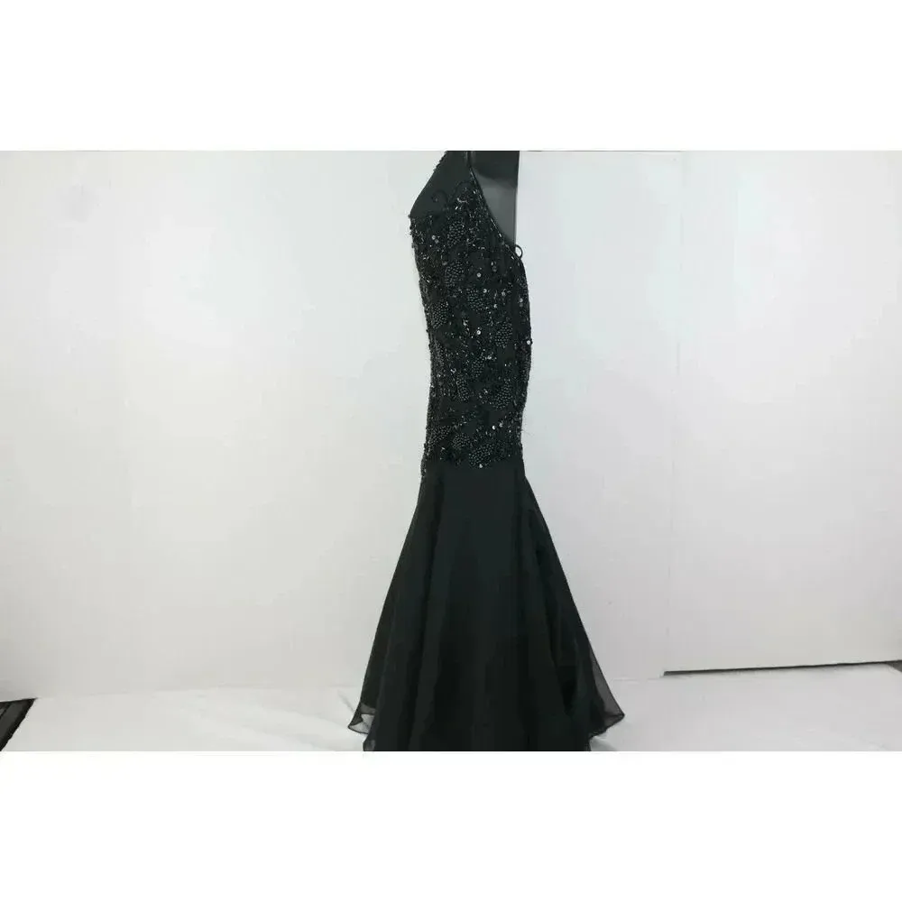Niteline black beaded evening dress size 4 Black - Image 8