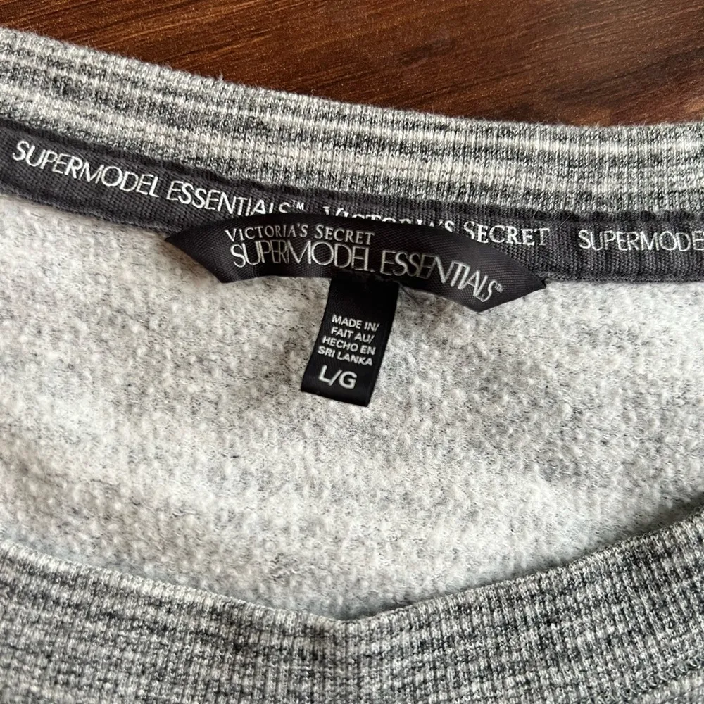 Victoria Secret Super Model Essentials Gray Striped Sweater - Image 3