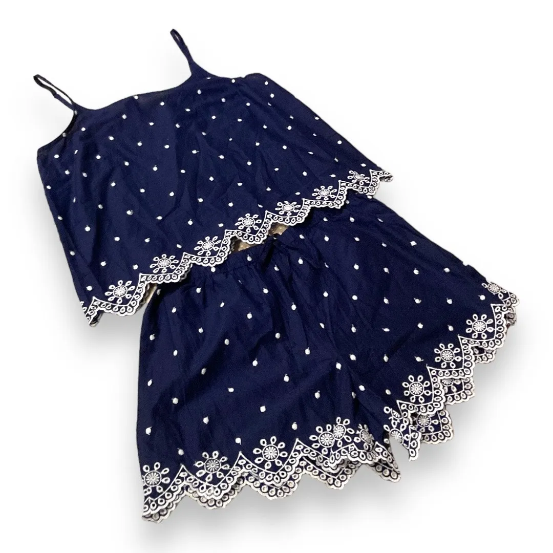 Adore Me Blue White Lace Camisole Shorts Womens Sz Large Luana Novelty Romantic - Image 4