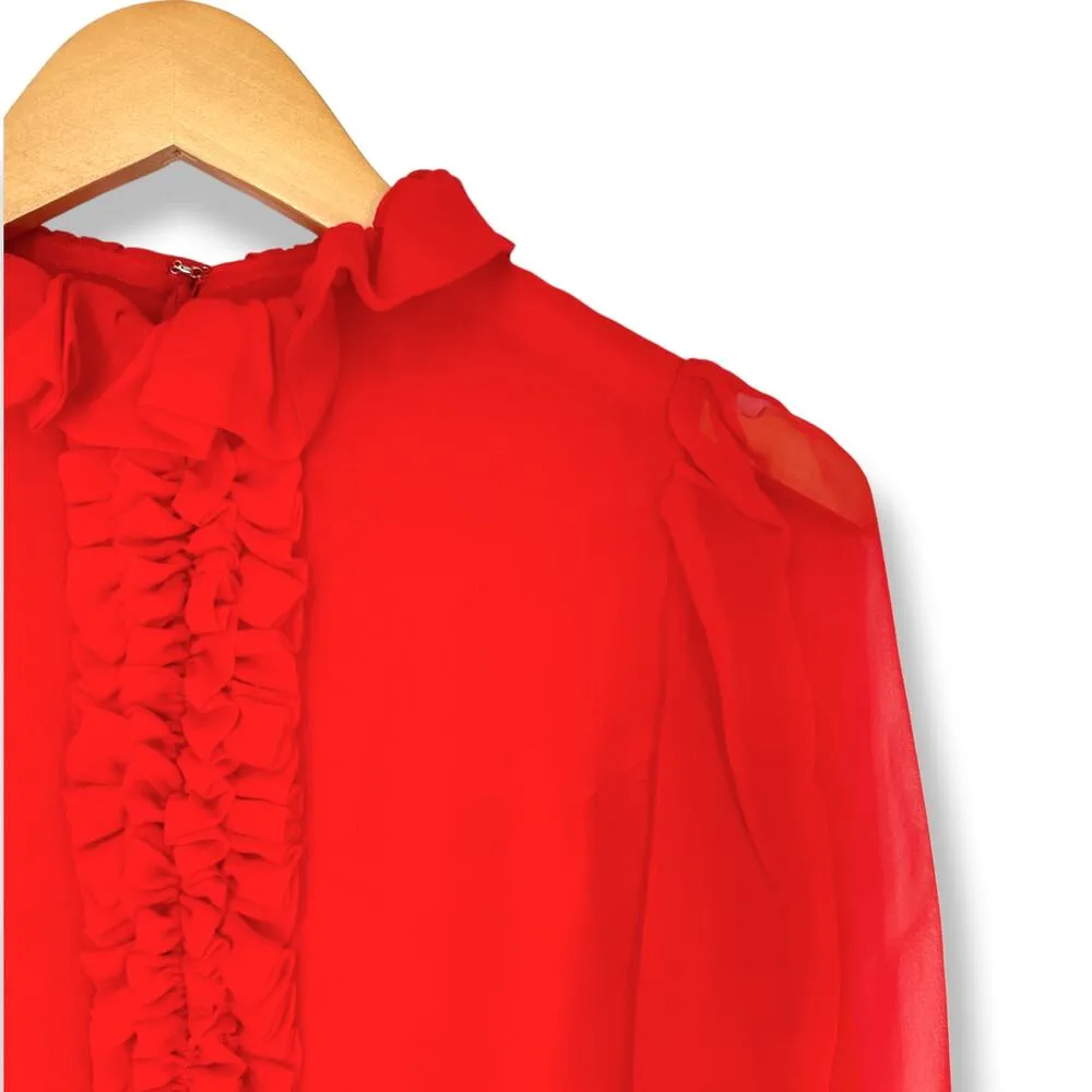 Red Ruffle Bib Front High - Image 2