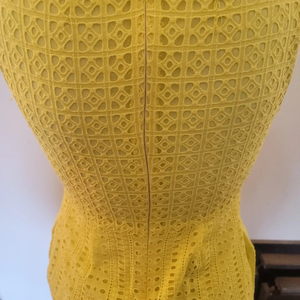 Madewell Yellow Trail Eyelet Shift Dress 2 - Image 9