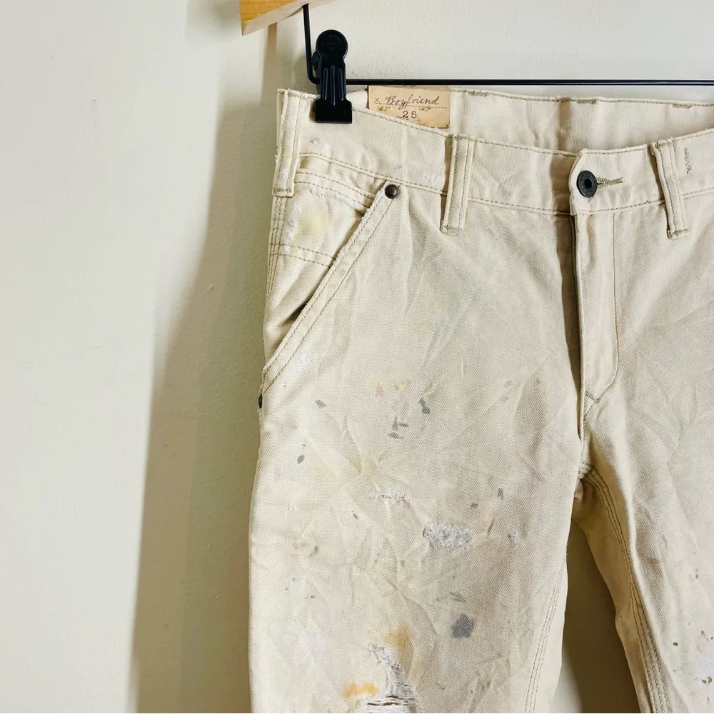 Denim & Supply NWT Destroyed Paint Splatter Carpenter Boyfriend Jeans size 25 - Image 5